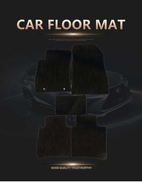 China Universal Custom Embroider 5 Pieces Carpet Nylon Velvet Car Floor