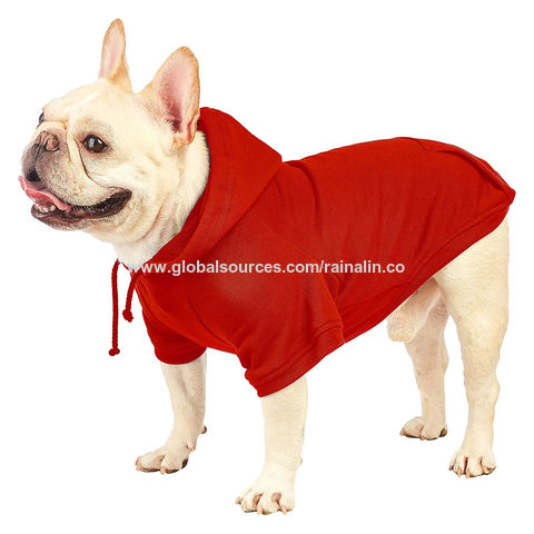 French Bulldog Hoodie Dog Clothes Warm Sport Cozy Patterned Pet