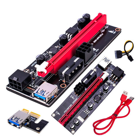 LeHang Nuova Versione 009S Plus Riser PCI-E 1x A 16x – Scheda Di Estensione Per GPU Mining Con Cavo USB 3.0