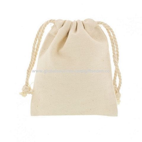 Small muslin drawstring bags sale