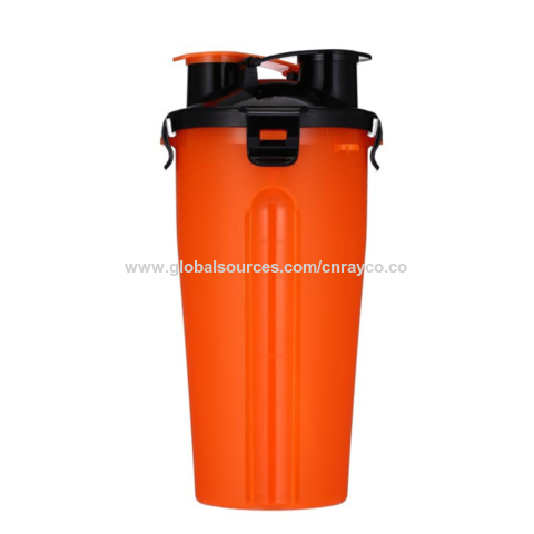 16oz Protein Shaker Bottle With Mixing Ball And Powder Storage Container,  Suitable For Indoor And Outdoor Fitness (workout Partner). 100% Bpa-free