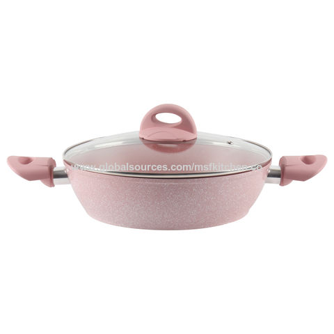 Buy Wholesale China Forged Frying Pan Cookware With Non-stick Coating And  Soft Touch Handles Rose Pink & Marble Cookware at USD 25.66