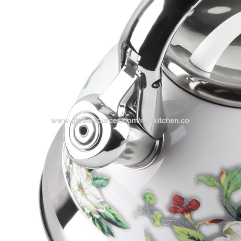 HausRoland New Design 3L Stainless Steel Whistling Water Tea Kettle  Stovetop Teapot With Body Copper Color Coating For Kitchen