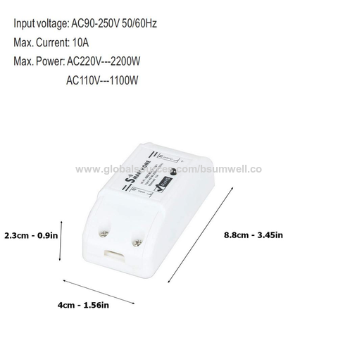 OEM WiFi Smart Switch Tuya APP AC Module Work with Google Home Alexa 10A  16A - China Tuya Smart, Interruptor Switch