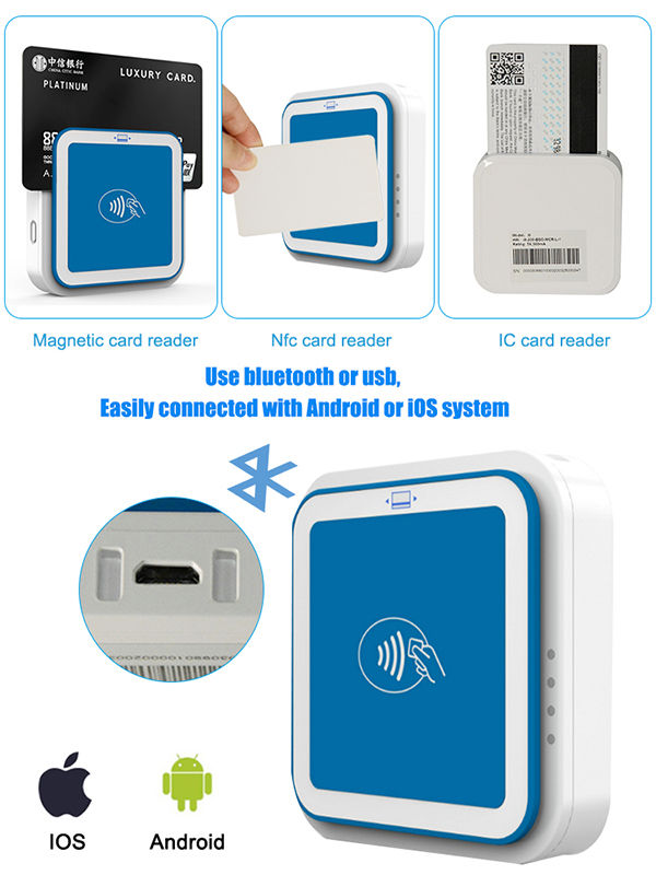 3-in-1 bluetooth credit card reader