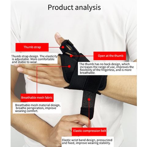 Wrist Brace Support – Comfortable Fabric, Adjustable design with