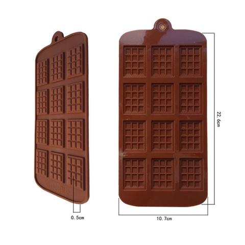 2 Size Silicone Waffle Chocolate Mould Fondant Patisserie Candy