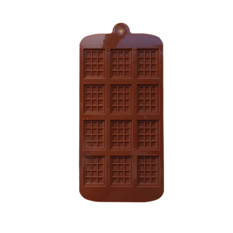 1pc 12 Cavity Silicone Chocolate/candy/protein Bar Mold For Diy Cake  Decorations - Baking Accessory(random Color)