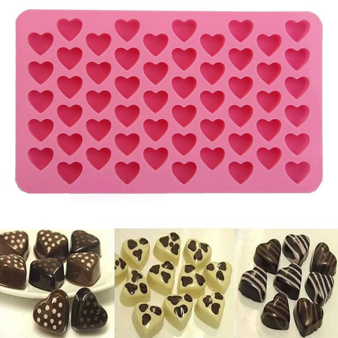55 Lattice Heart Shape Ice Cube Tray Mini Silicone DIY Chocolate