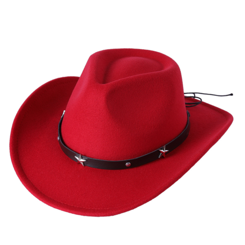 Sombrero de vaquero occidental Sombrero de cuero de imitación Accesorios de  disfraces Sombrero de Sombreros de jazz de caballero para hombres Negro