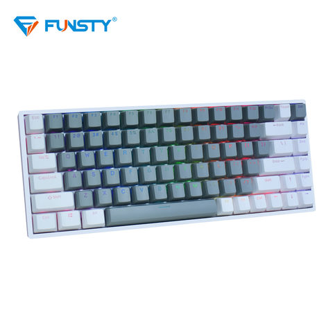 Mchoice Wired Gaming Keyboard Ajazz AK33 Blue LED Backlit 82 Keys USB  Mechanical Pro Gamer Keypad for Office Typists Playing Games 