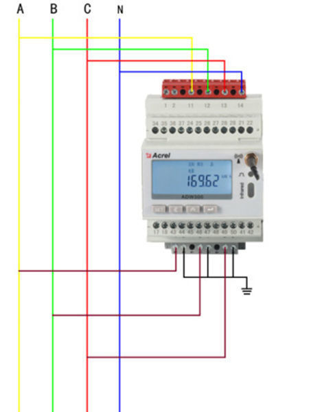 Three Phase Kwh Meter Wifi Ct, Digital Energy Meter Wiring Diagram