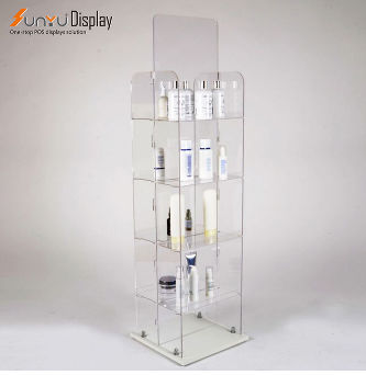 Acrylic Shelf Display, 2 Tier, Clear Portable Shelf Rack