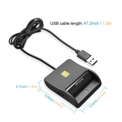 Lecteur de carte à puce USB-C Type C ID / Bank / SIM Cloner CAC Adapter  Reader