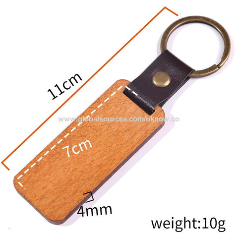 10PCS Blank Walnut Koa Olive Wood Keychain DIY Wood Key Chains Wood Tag