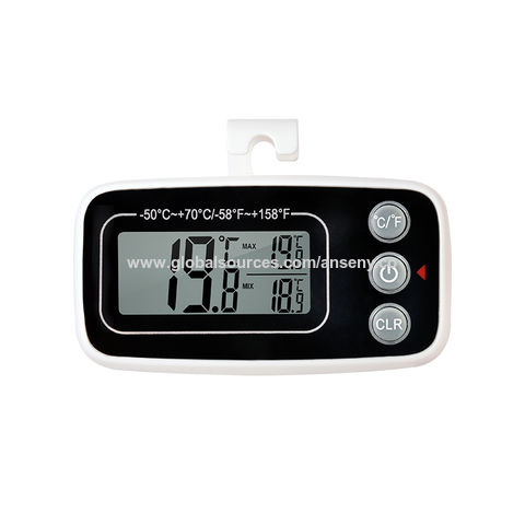 Digital Refrigerator and Freezer Thermometer - White