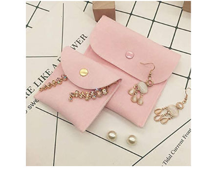 Buy Wholesale China Small Pink Envelope Pouch Gift Bags Jewelry Pouch With  Snap Button Bag For Necklaces Bracelet Rings & Velvet Jewelry Storage Bags  at USD 1