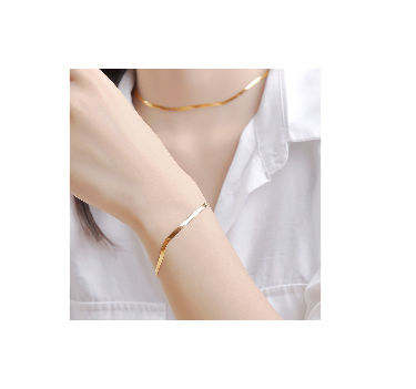 Buy Wholesale China S925 Sterling Silver Flat Snake Bone Bracelet