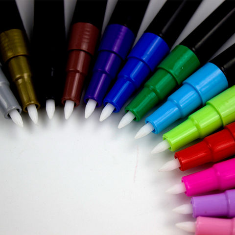 Les marqueurs en acrylique ensemble 0,7 mm extra fine pointe de la peinture  acrylique coloré marqueur marqueur acrylique Base d'eau - Chine La couleur  du stylo, stylo de dessin