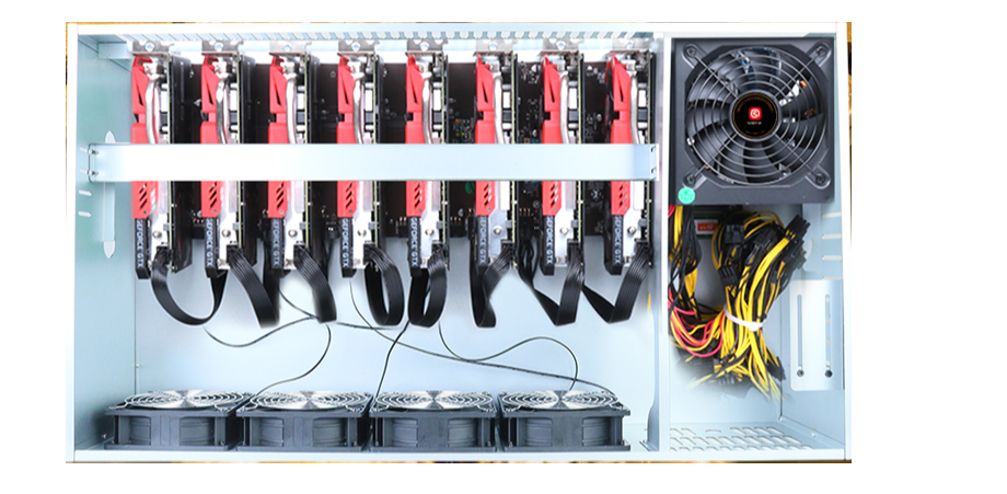 China OEM/ODM Service Mining Rig Sever Case PSU 1850W 8 gpu Frame ...