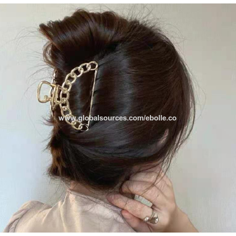 Pinzas para el cabello de moda con diseño de cadena, diseños OEM disponibles
