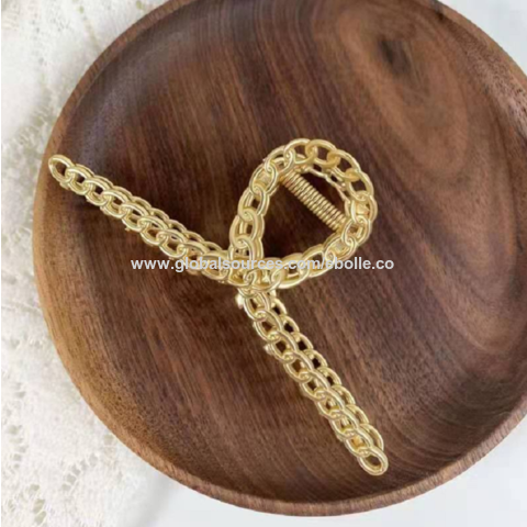 Pinzas para el cabello de moda con diseño de cadena, diseños OEM disponibles