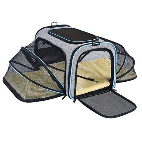 Source Petseek Extra Large Cat Dog travel Bag Soft Sided Pet Carrier Travel  Animal Cages Carriers For Small Medium Dog on m.