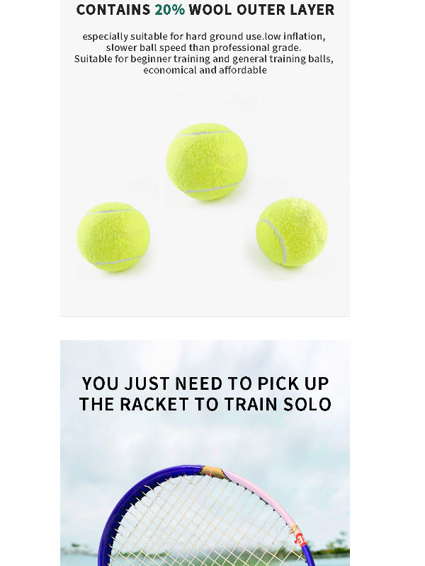 Ball Tennis Special Wool Elastic Rope Training Tennis Rubber Band Balls 