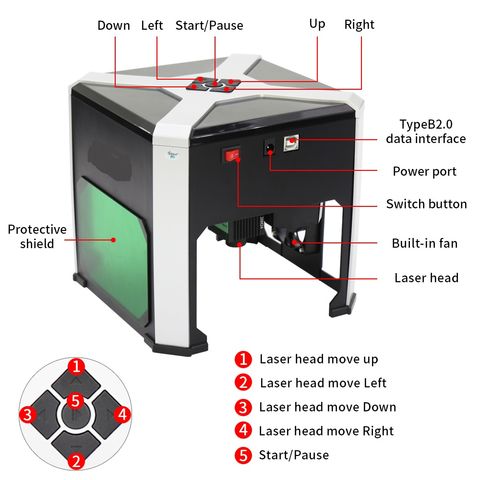 China 3000MW Mini Woodworking Lettering Machine Laser Engraving Machine ...
