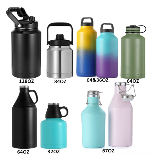 128 Oz Large Insulated Water Jug One Gallon Vacuum Water Bottle
