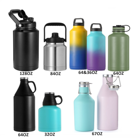 Wholesale Easy-Pour Growler 64oz Thermos Classic Stainless Water