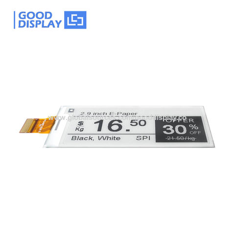 Nfc Epaper China Good Display 2.9 inch NFC epaper grayscale Eink module partial ...