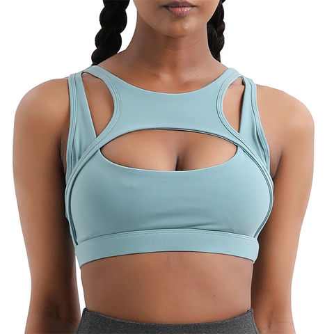 Women′ S Deep V Back Fitness and Sports Bra with Chest Pad - China Sports  Wear and Bra price