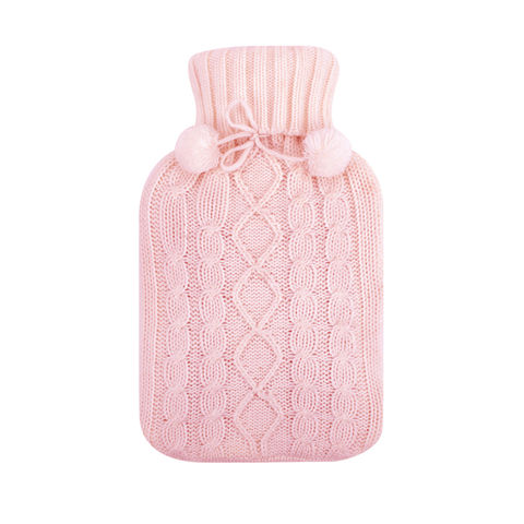 Small 500ml Knitted Hot Water Bottle Cover Soft Warm Winter Warmer Birthday  Gift
