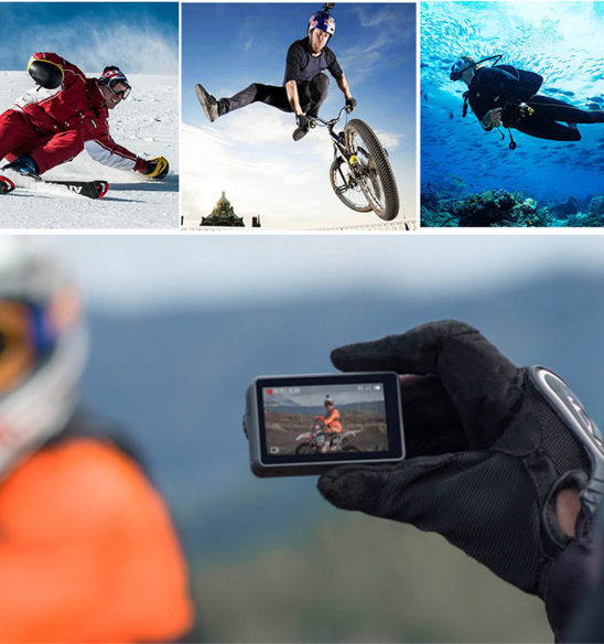 4K action camera body 15M waterproof sports camera with dual screen supplier