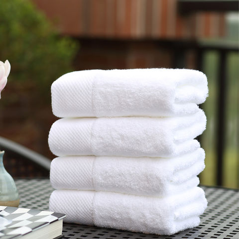 Buy Wholesale China Luxury 5 Star Hotel 100% Cotton White Bath Towels Sets  & Hotel Bath Towels at USD 0.413