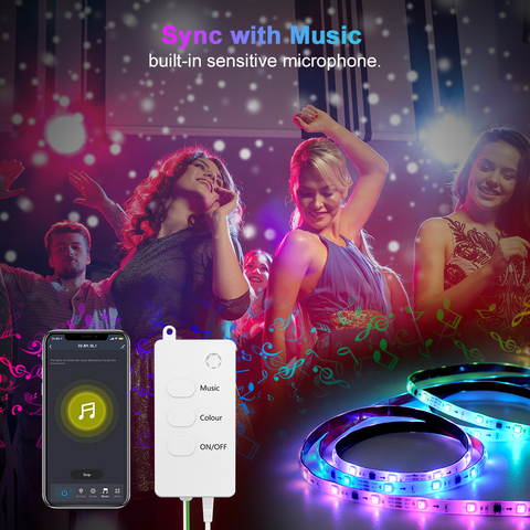 Tuya Smart WiFi LED Fairy String Light RGB Dancing with Music Sync