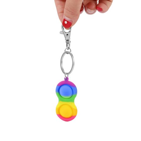 PUSH POP IT Portachiavi Keychain Decompressione Silicone Fidget Giocattolo  Partito Preferisci Dinosauri, gatti, robot Giocattoli Rainbow Toys Catena