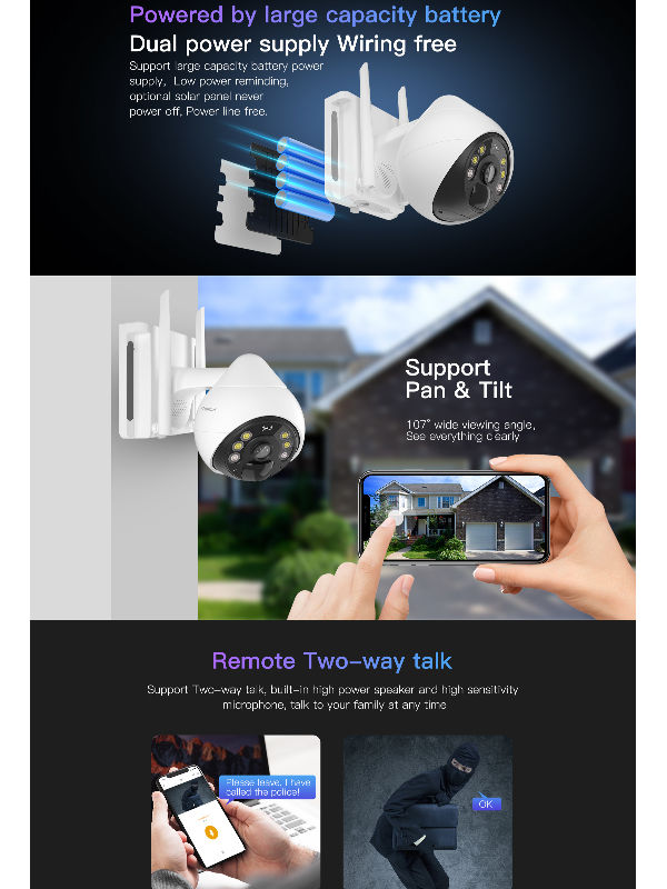 BG69 4G private outdoor IP Cameras with PIR Function free cloud storage