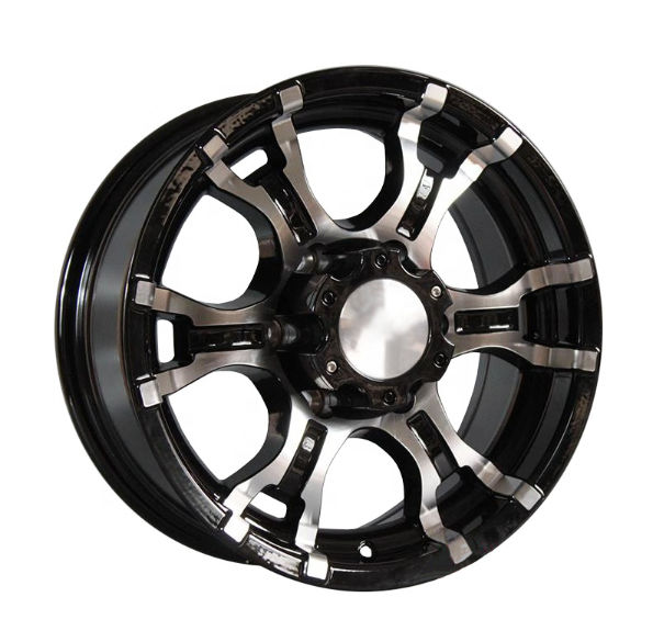 Viking Series Machined Lip and Face Gloss Black Aluminum Trailer Wheel