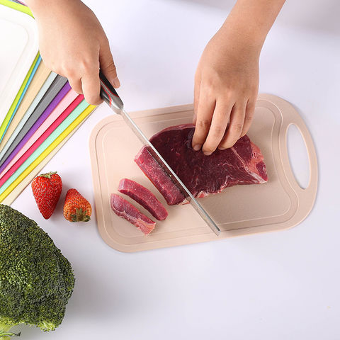 Wheat Straw Cutting Board Vegetable Meat Fruit Kitchen Cutting Board  Silicone With Anti-skid Hangable Chopping