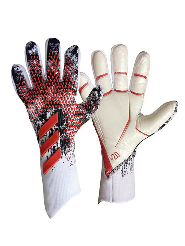 adidas PREDATOR 20 PRO HYBRID Soccer Goalkeeper Gloves | White-Orange