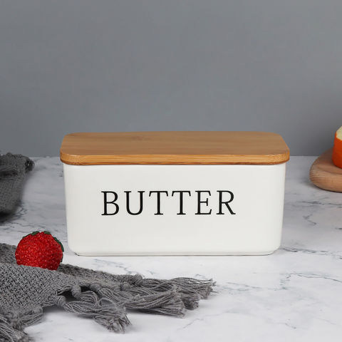 Airtight Butter Dish with Lid and Knife Spreader for Countertop