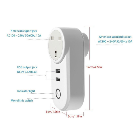 China UK 2 USB Ports Timer Function WiFi Smart Plug Smart Wall Socket ...