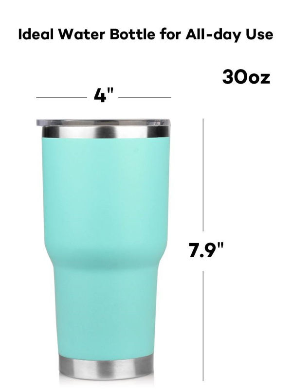 30oz Double Wall Vacuum Insulated Tumbler Cups Stainless Steel Coffee ...