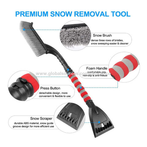 Snow Moover Extendable 50 Car Brush and Ice Scraper with Foam Grip Auto