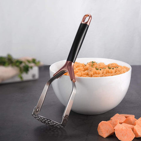 Potato Masher Stainless Steel, Masher Kitchen Tool, Potato Masher Hand for Making Mashed Potatoes, Vegetables and Fruits, Silver
