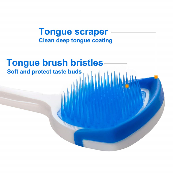 Tongue Scraper Cleaner 3 Pack - Bad Breath Solution for Adults and Kids, Easy to Hold & Clean, Suitable for Sensitive Tongue