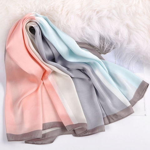 New 70*70CM Women Fashion Oil Painting Square Silk Scarf Shawl