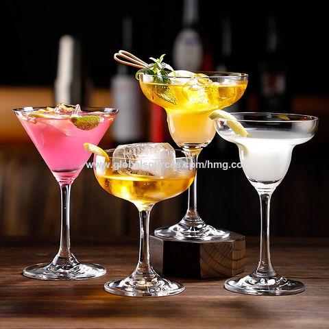 Custom Martini Glasses and Shaker Set, Martini Glass Cocktail